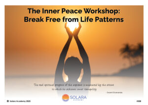 Woman holding a glowing ball of energy symbolizing transformation with the Inner Peace Workshop: Break Free from Life Patterns.